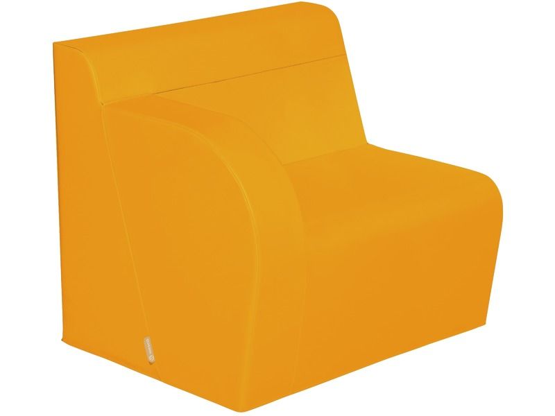 Basic Adult Right Armchair - Light Orange, 15.7"H