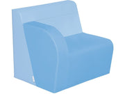 Basic Adult Right Armchair - Blue/Light Blue, 15.7"H