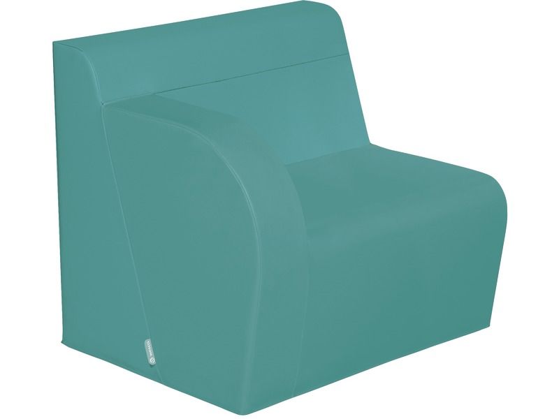Basic Adult Right Armchair - Teal, 15.7"H