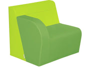 Basic Adult Right Armchair - Green/Light Green, 15.7"H