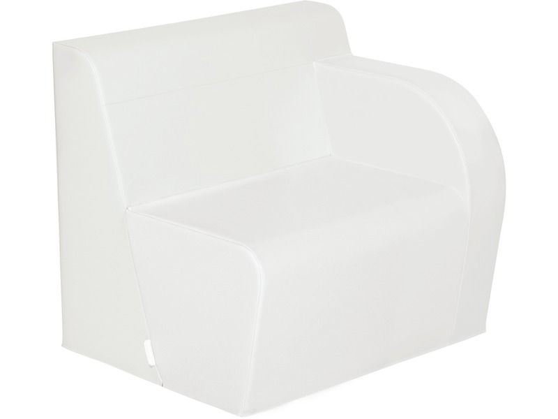 Basic Adult Left Armchair - White, 15.7"H