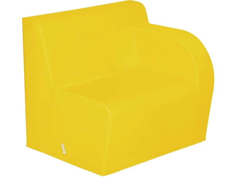 Basic Adult Left Armchair - Yellow, 15.7"H