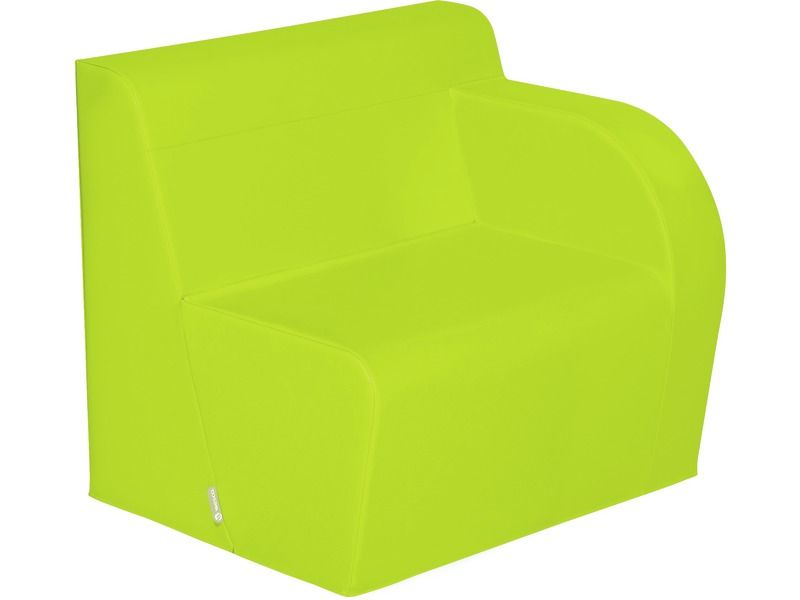 Basic Adult Left Armchair - Light Green, 15.7"H