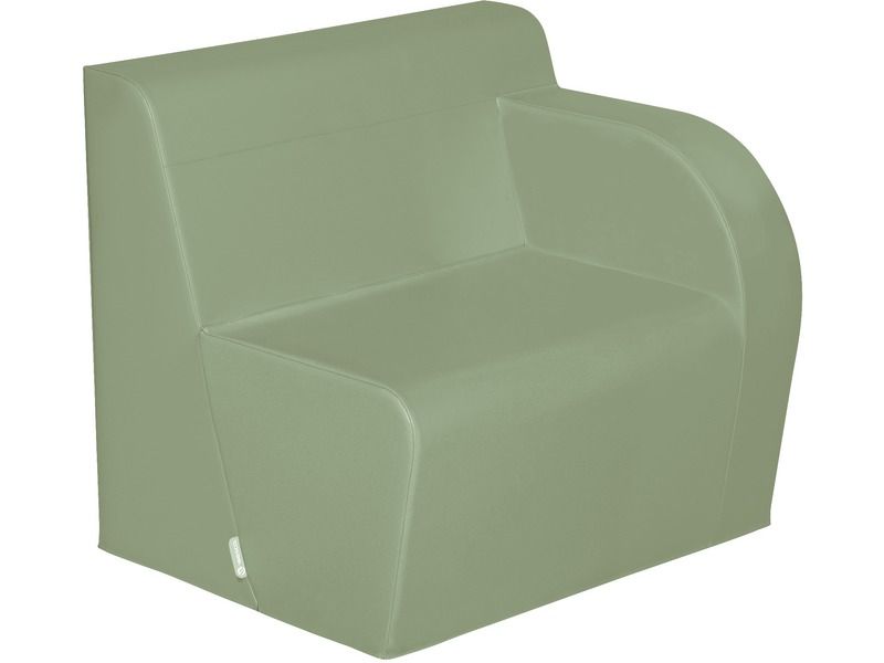 Basic Adult Left Armchair - Lichen, 15.7"H