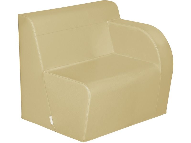 Basic Adult Left Armchair - Sand, 15.7"H