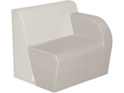 Basic Adult Left Armchair - Light Grey/Ivory, 15.7"H