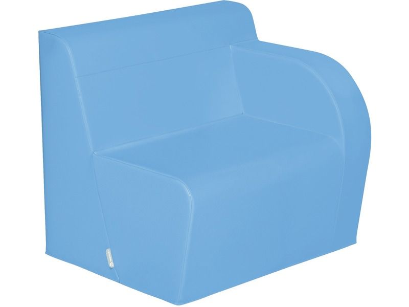 Basic Adult Left Armchair - Blue, 15.7"H
