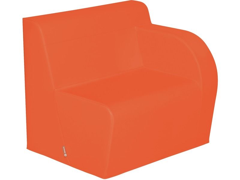 Basic Adult Left Armchair - Coral, 15.7"H