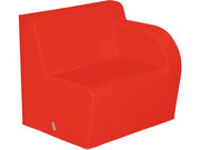 Basic Adult Left Armchair - Red, 15.7"H