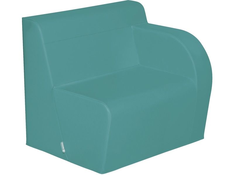 Basic Adult Left Armchair - Teal, 15.7"H