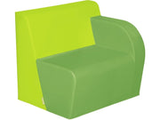 Basic Adult Left Armchair - Green/Light Green, 15.7"H