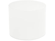 Basic Round Pouffe - White, 15.7"H