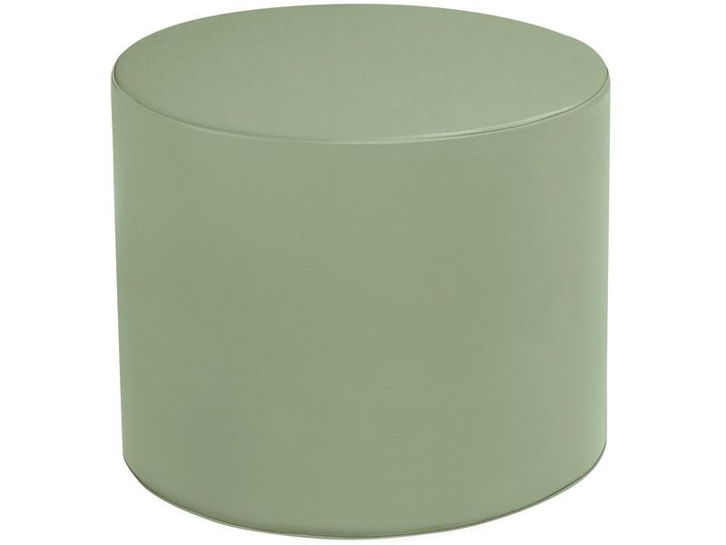Basic Round Pouffe - Lichen, 15.7"H