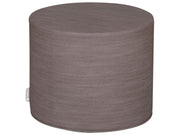 Basic Round Pouffe With Fabric Effect - Grey, 15.7"H