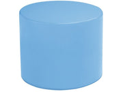 Basic Round Pouffe - Blue, 15.7"H