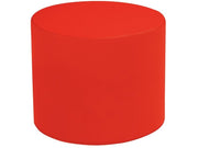 Basic Round Pouffe - Red, 15.7"H