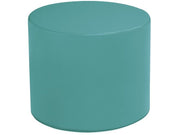 Basic Round Pouffe - Teal, 15.7"H