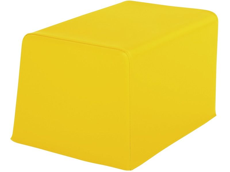 Basic Adult Square Pouffe - Yellow, 15.7"H