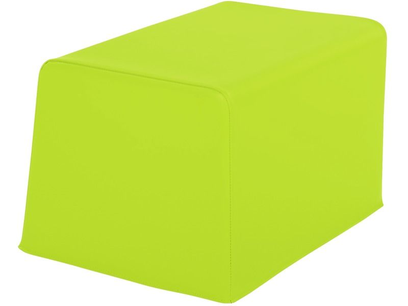 Basic Adult Square Pouffe - Light Green, 15.7"H