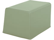 Basic Adult Square Pouffe - Lichen, 15.7"H