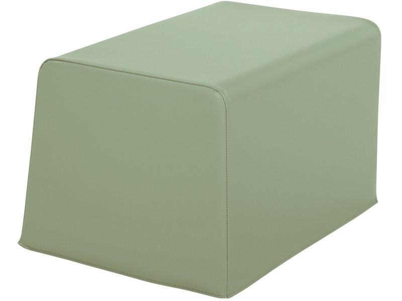 Basic Adult Square Pouffe - Lichen, 15.7"H