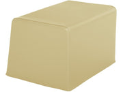 Basic Adult Square Pouffe - Sand, 15.7"H