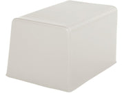 Basic Adult Square Pouffe - Ivory, 15.7"H