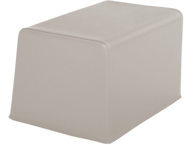 Basic Adult Square Pouffe - Light Grey, 15.7"H