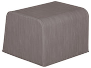 Basic Adult Square Pouffe With Fabric Effect - Grey, 15.7"H