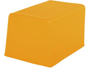Basic Adult Square Pouffe - Light Orange, 15.7"H