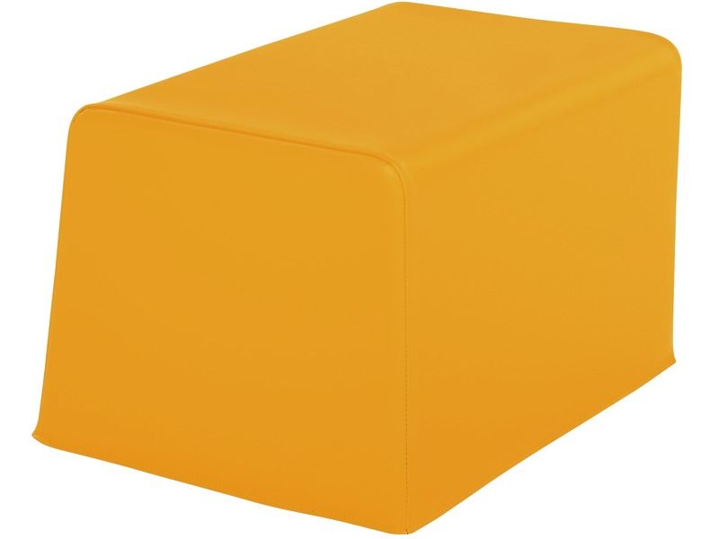 Basic Adult Square Pouffe - Light Orange, 15.7"H