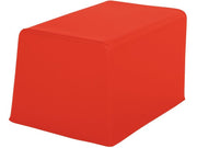 Basic Adult Square Pouffe - Red, 15.7"H