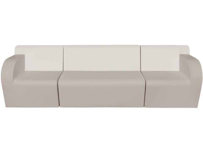 Basic Adult 4-Seater Sofa - Light Grey/Ivory