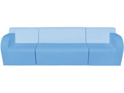 Basic Adult 4-Seater Sofa - Blue/Light Blue