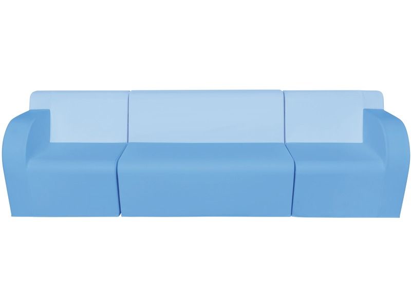 Basic Adult 4-Seater Sofa - Blue/Light Blue