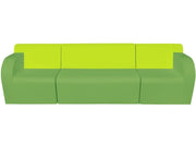 Basic Adult 4-Seater Sofa - Green/Light Green