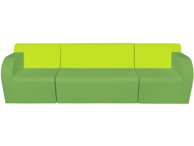 Basic Adult 4-Seater Sofa - Green/Light Green