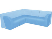 Basic Corner Sofa - Blue/Light Blue