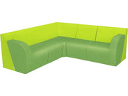 Basic Corner Sofa - Green/Light Green