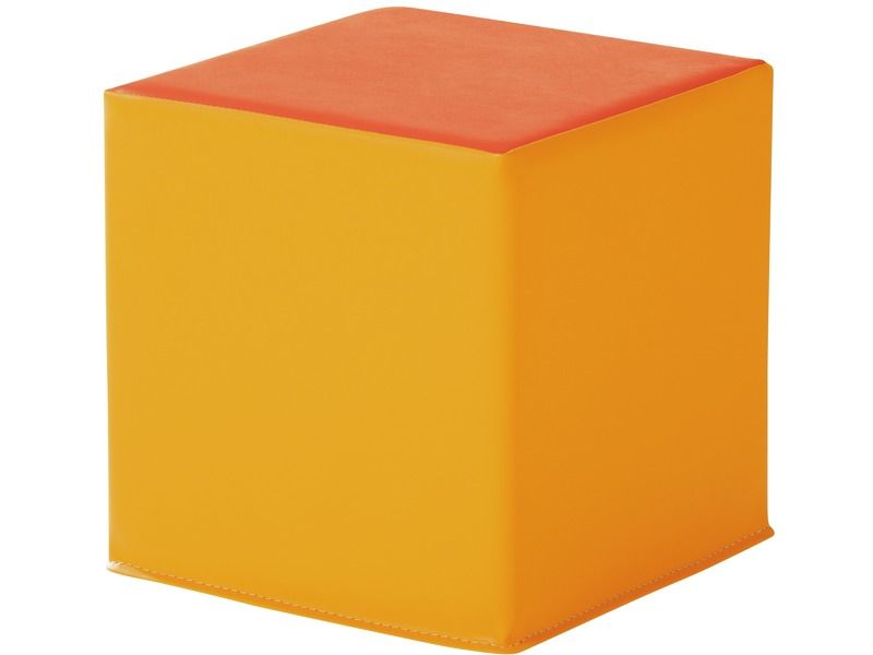 Cube Mini Pouffe - Orange/Light Orange