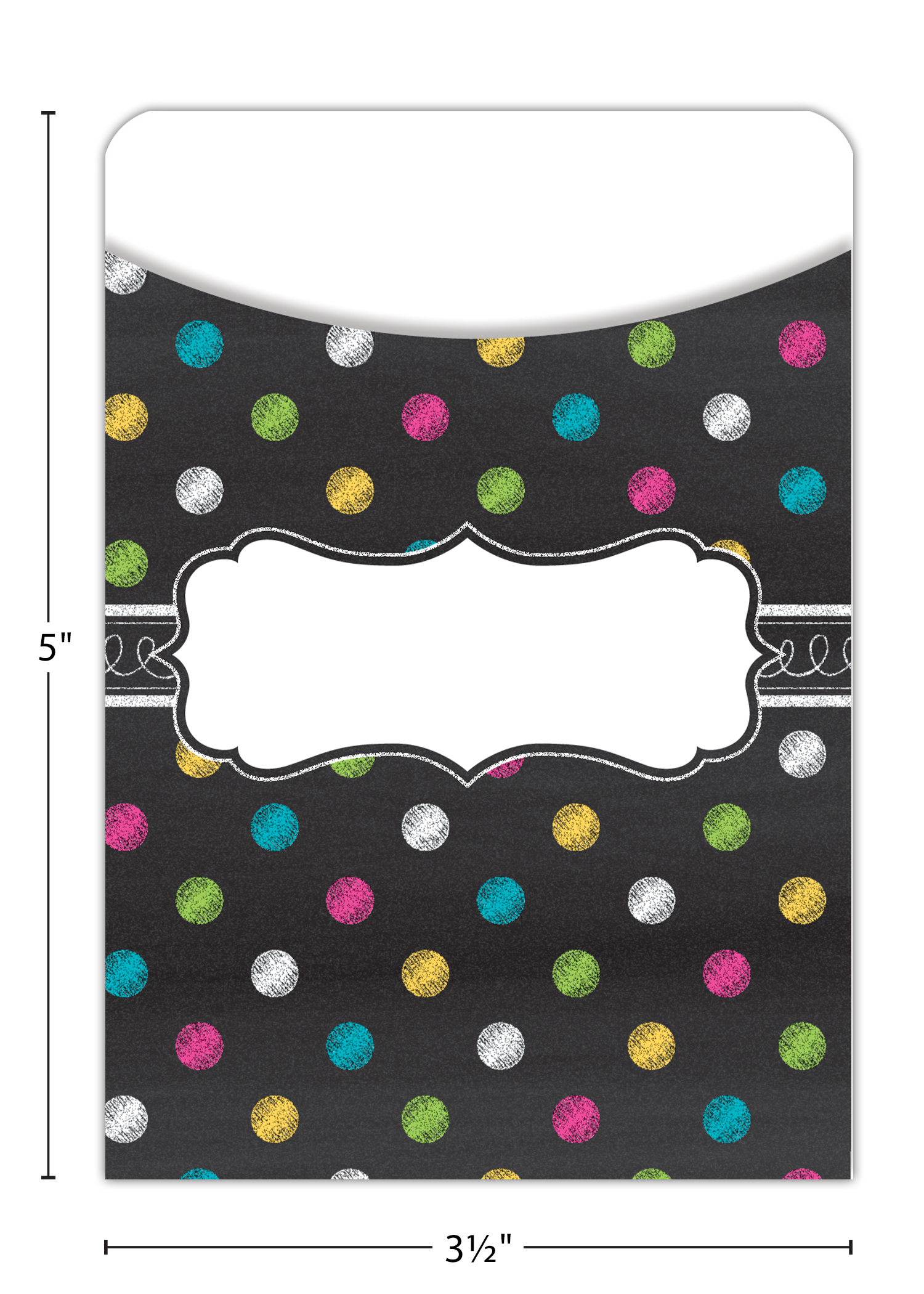 Chalkboard Brights Library Pockets