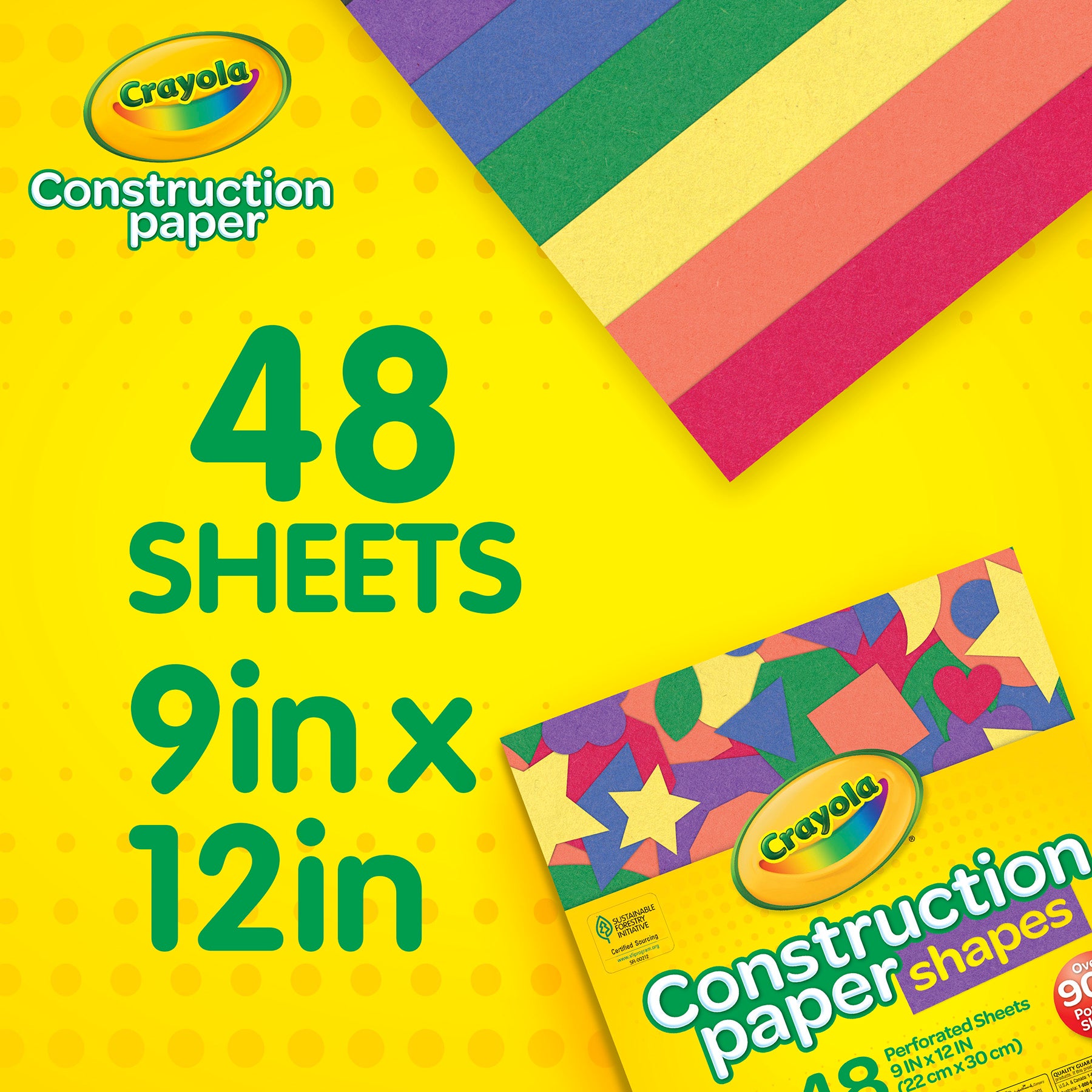 Construction Paper Shapes, 48 Perforated Sheets, Over 900 Shapes