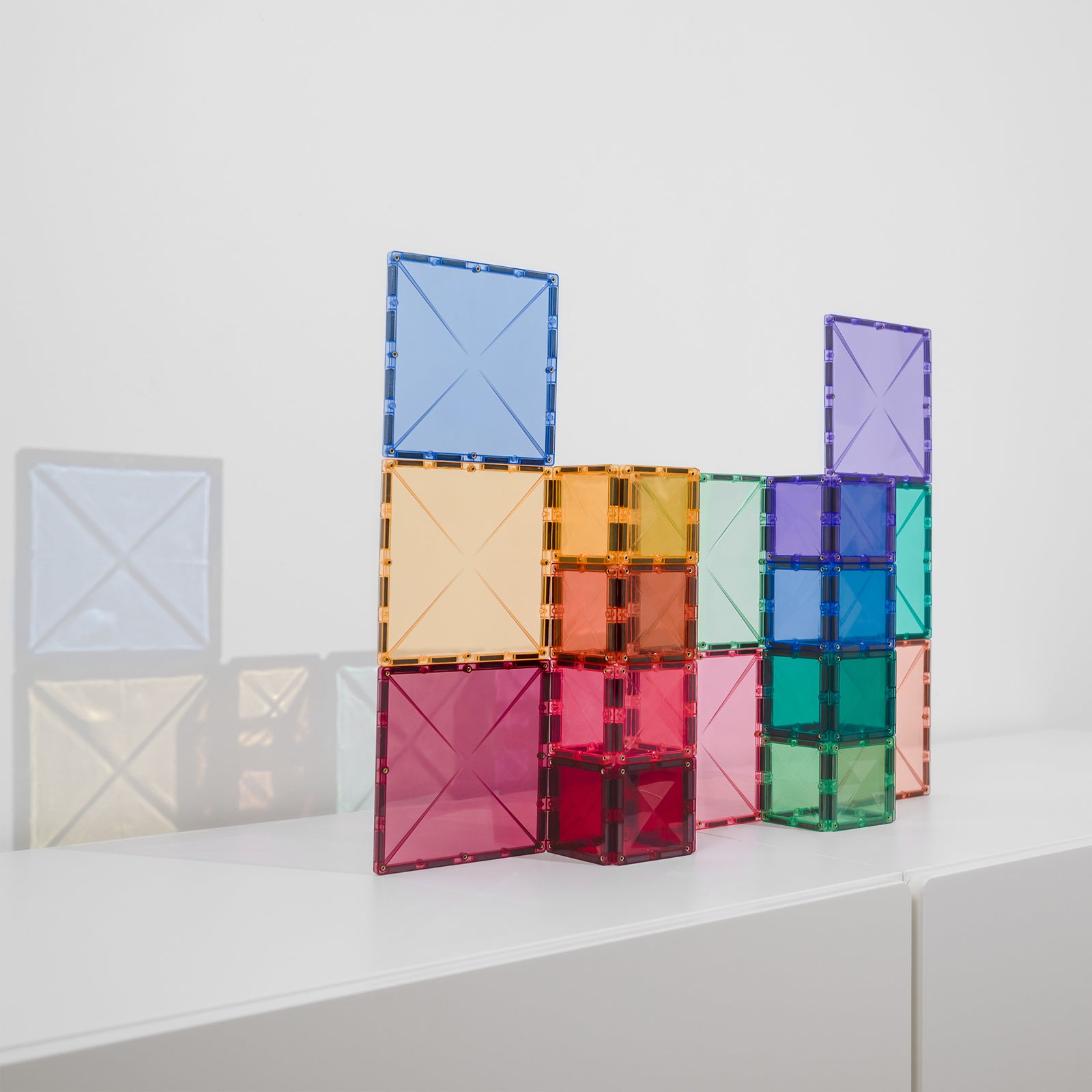 Magnetic Tiles Pastel Square Pack, 40 Pieces