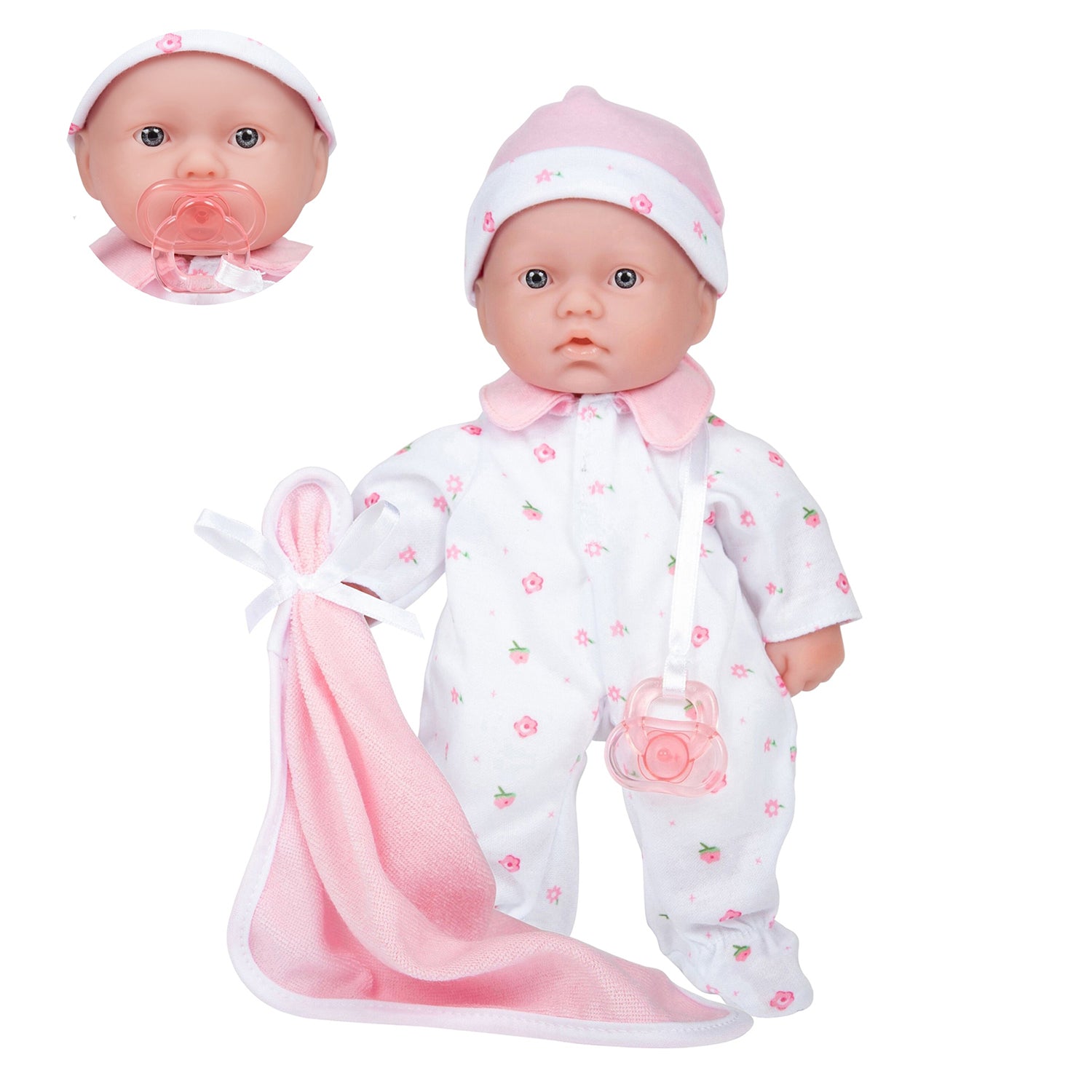 La Baby Soft 11" Baby Doll, Pink with Blanket, Caucasian