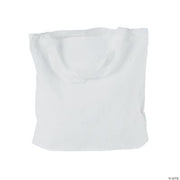 Diy White Canvas Bags - 12 Pieces