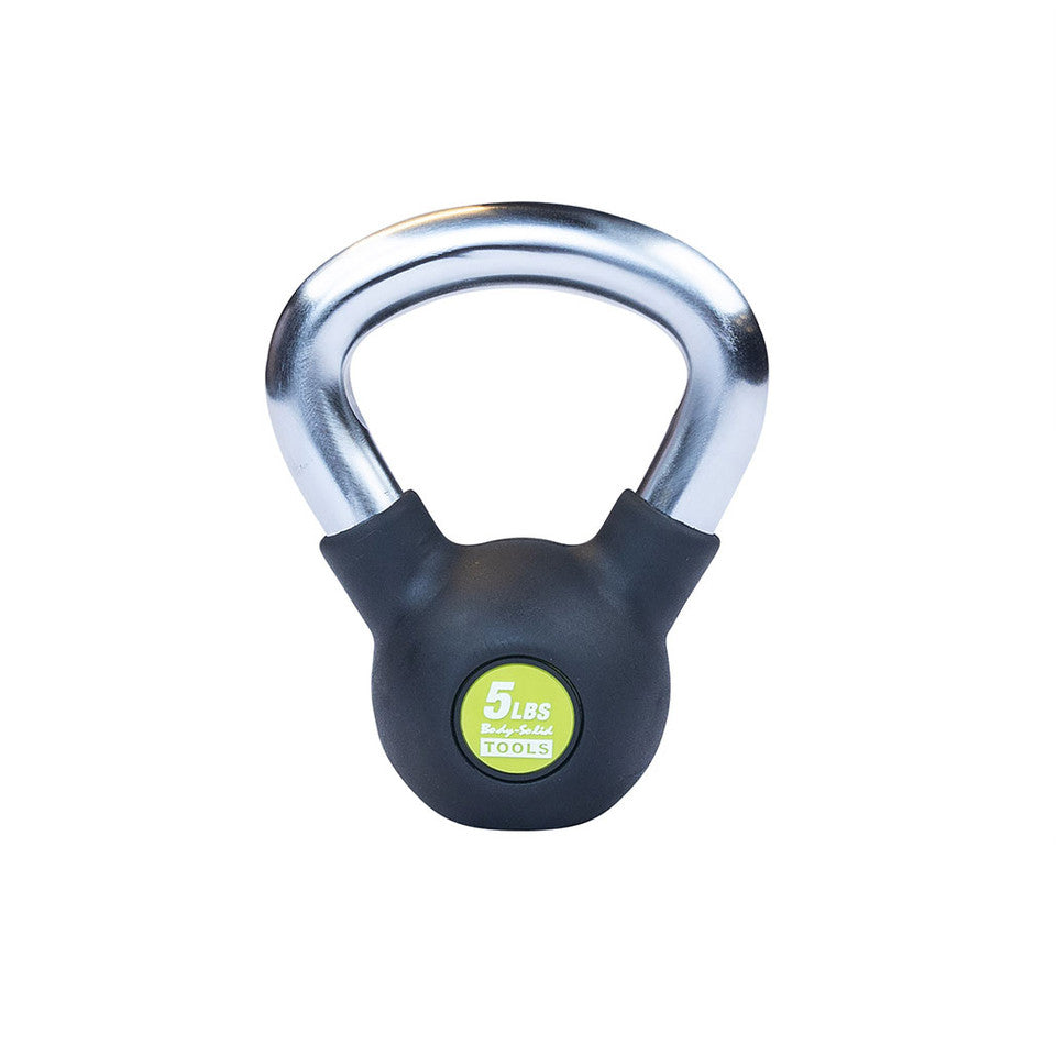 Chrome, Rubber Kettlebell 5Lb