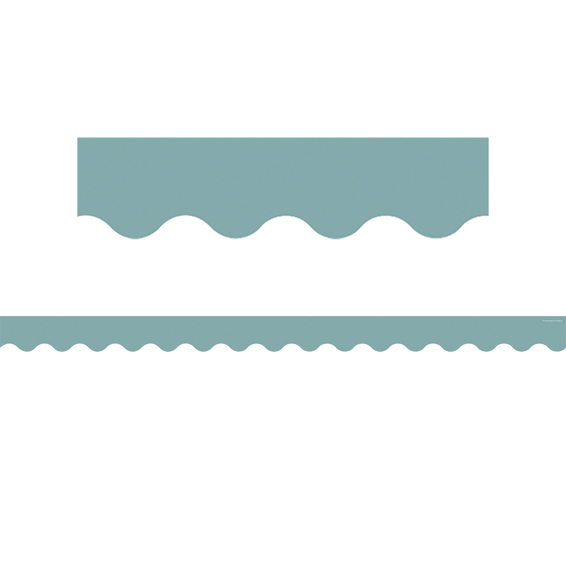 Calming Blue Scalloped Border Trim, 35 Feet
