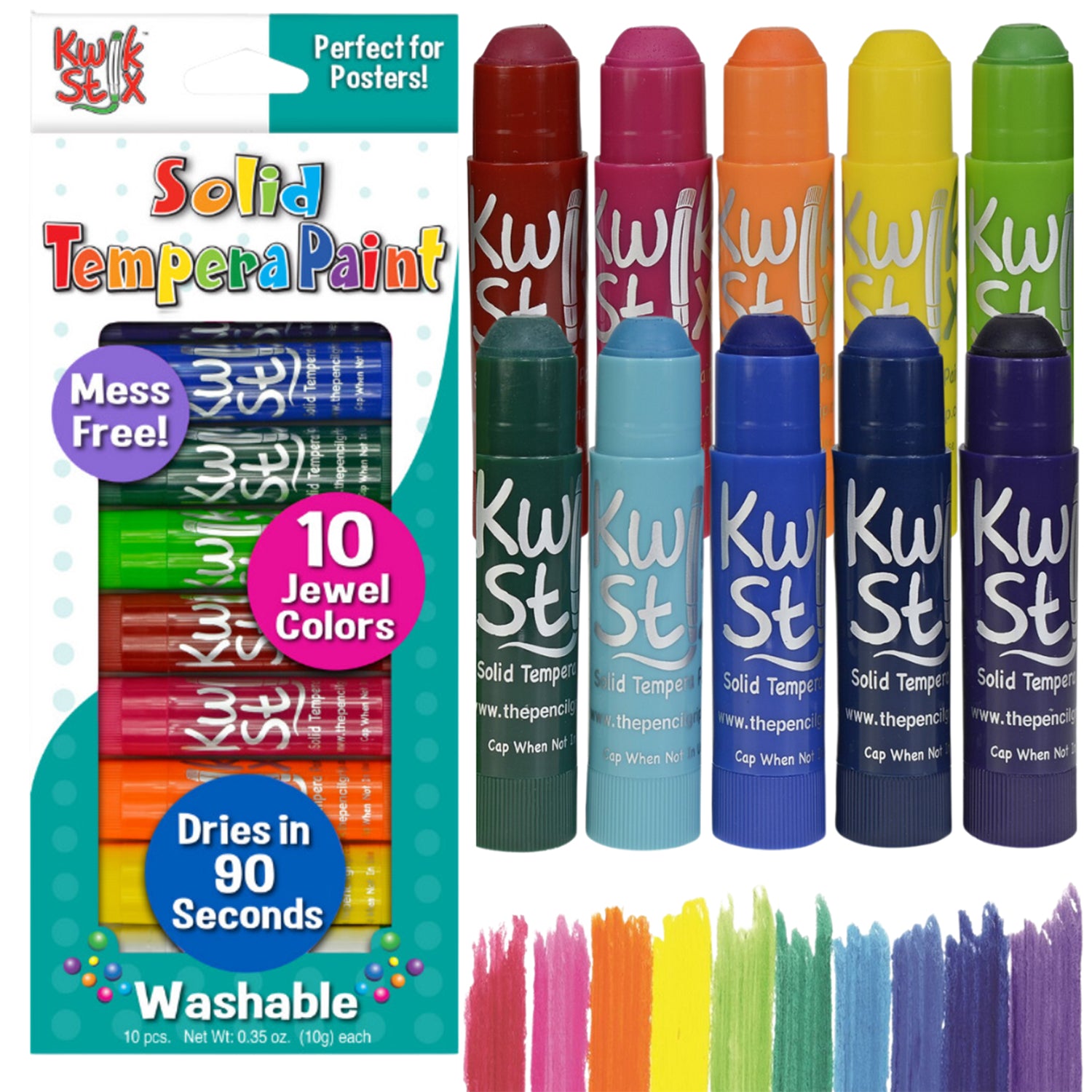 Tempera Paint, Jewel Tones, 10 Colors