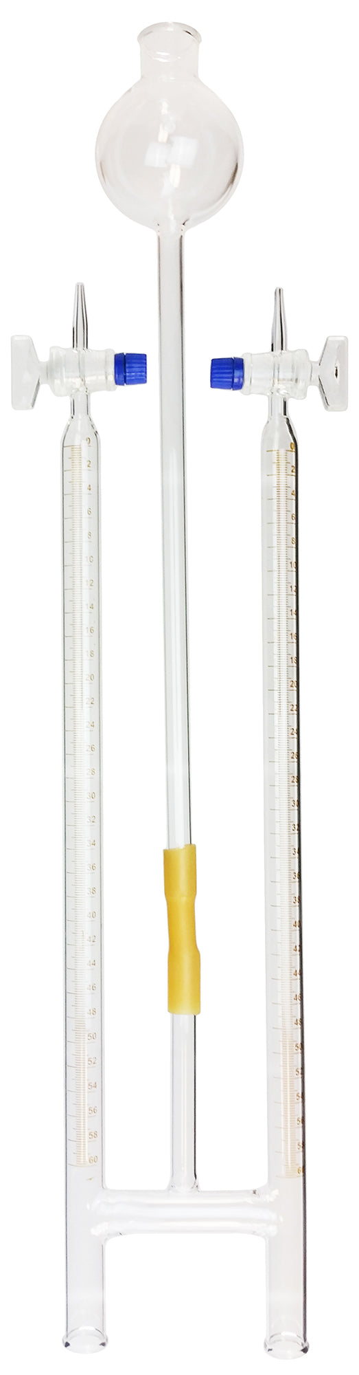 Electrolysis Apparatus, Hoffman, Glass H-Tube with Stopcock and Funnel