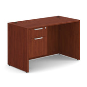 OfficeSource OS Laminate Collection Single 3/4 Pedestal Desk - 48" x 24" - Cherry